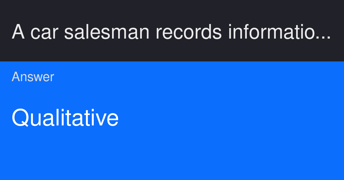 a-car-salesman-records-information-about-the-cars-he-is-selling-the