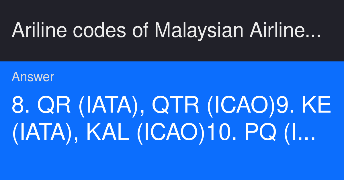 ariline-codes-of-malaysian-airlines-philippine-air-lines-8-qatar